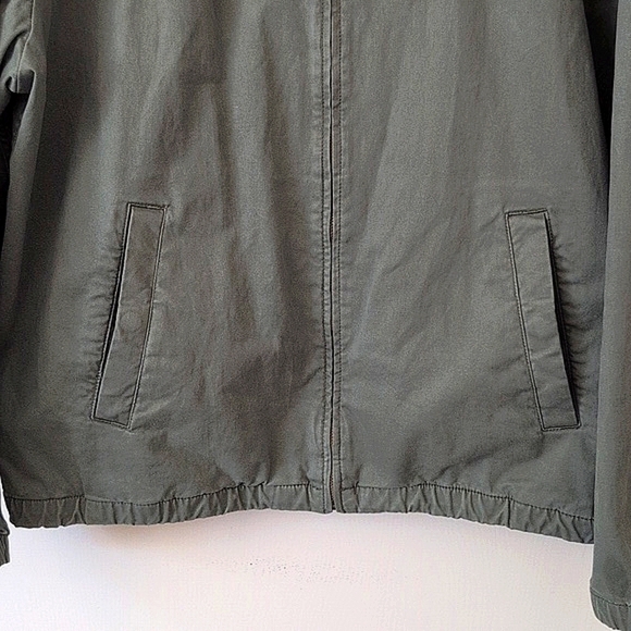 GAP Mens XL Zip Up Bomber Jacket Green Preppy Casual Contemporary Minimalist - Picture 2 of 8